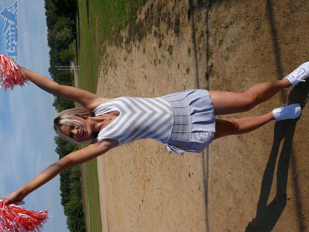 16P Ann Angel as a hot cheerleader