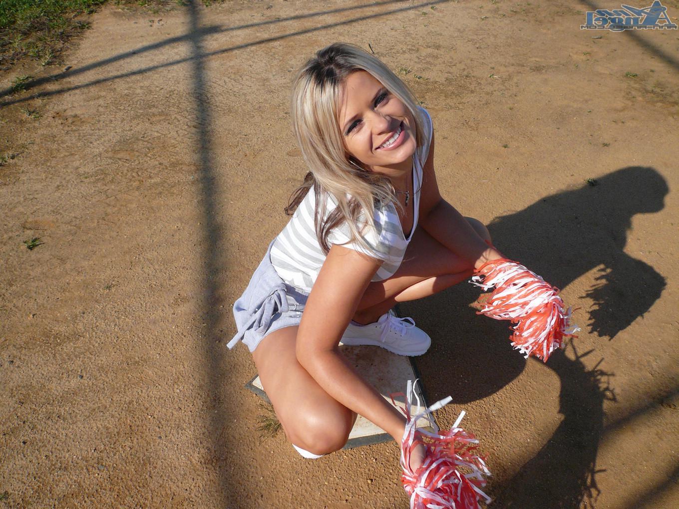16P Ann Angel as a hot cheerleader