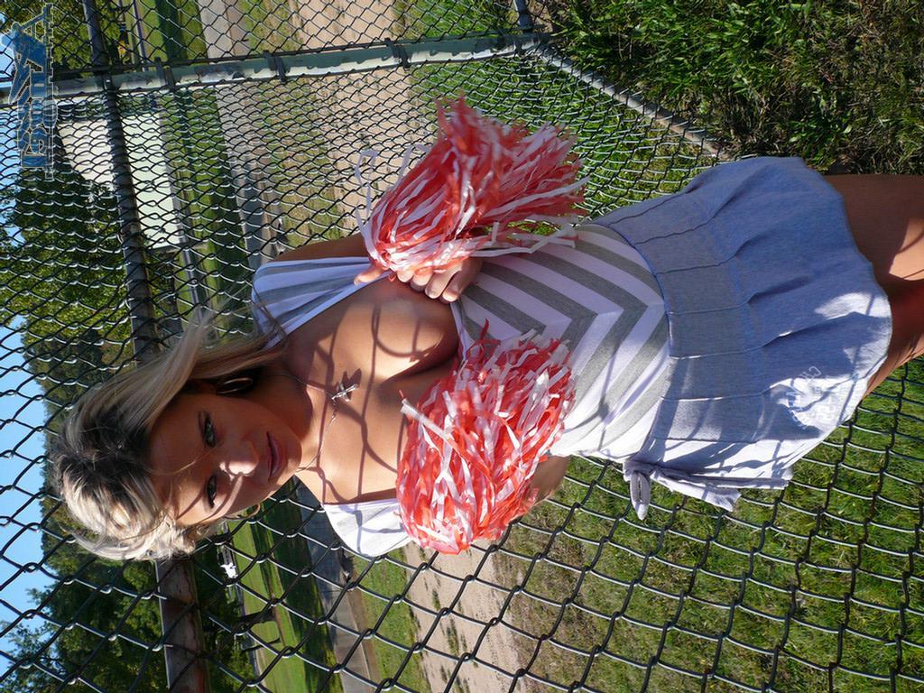 16P Ann Angel as a hot cheerleader