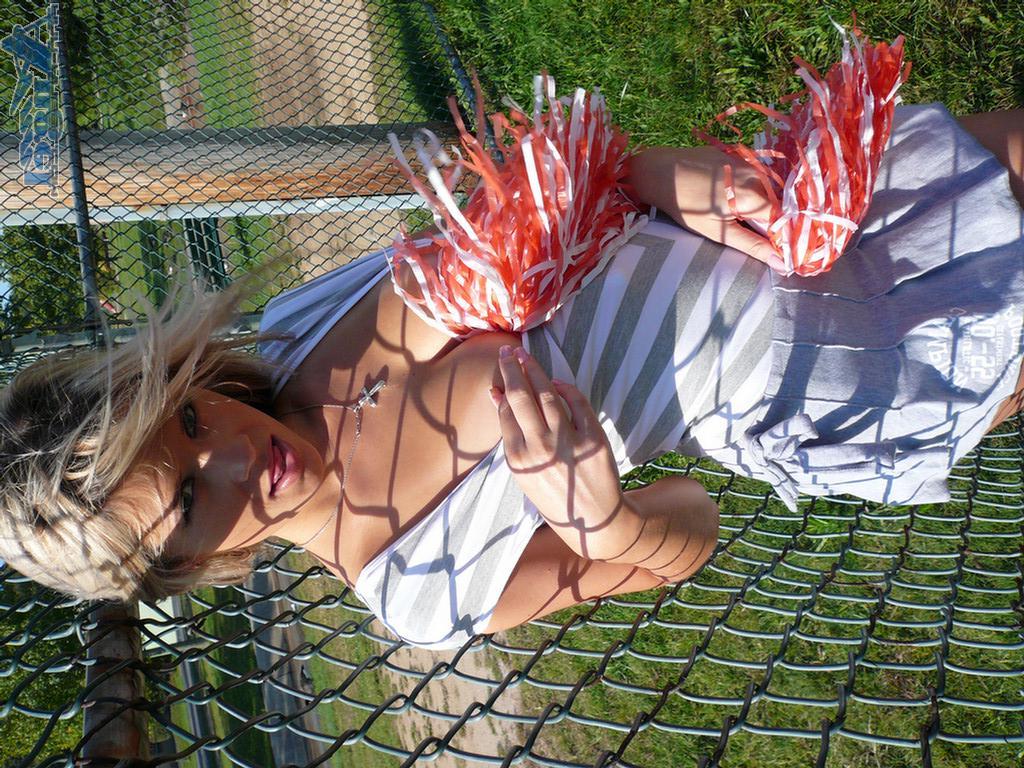 16P Ann Angel as a hot cheerleader