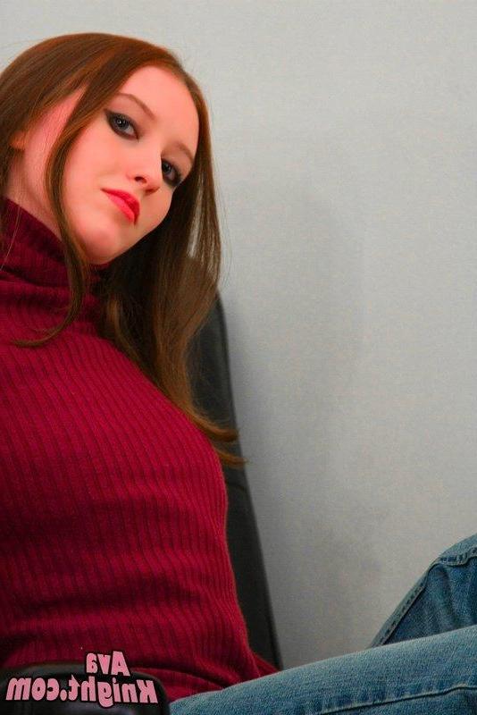 16P Pictures of teen hottie Ava Knight giving you a nonnude tease in a sweater