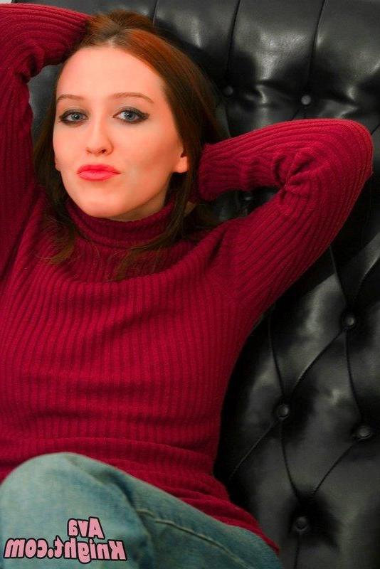 16P Pictures of teen hottie Ava Knight giving you a nonnude tease in a sweater