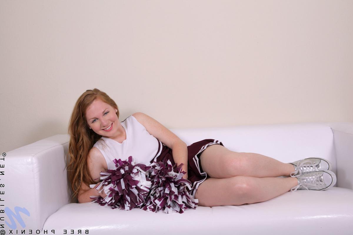 15P Horny cheerleader hottie puts down her pom poms and fucks her favorite vibrator