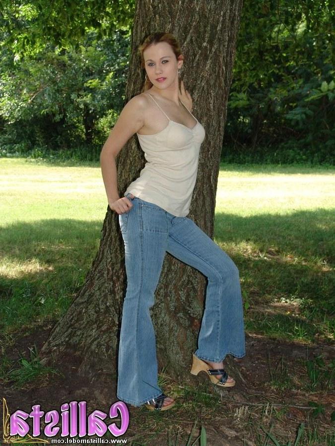 20P Pictures of Callista Model teasing in a park
