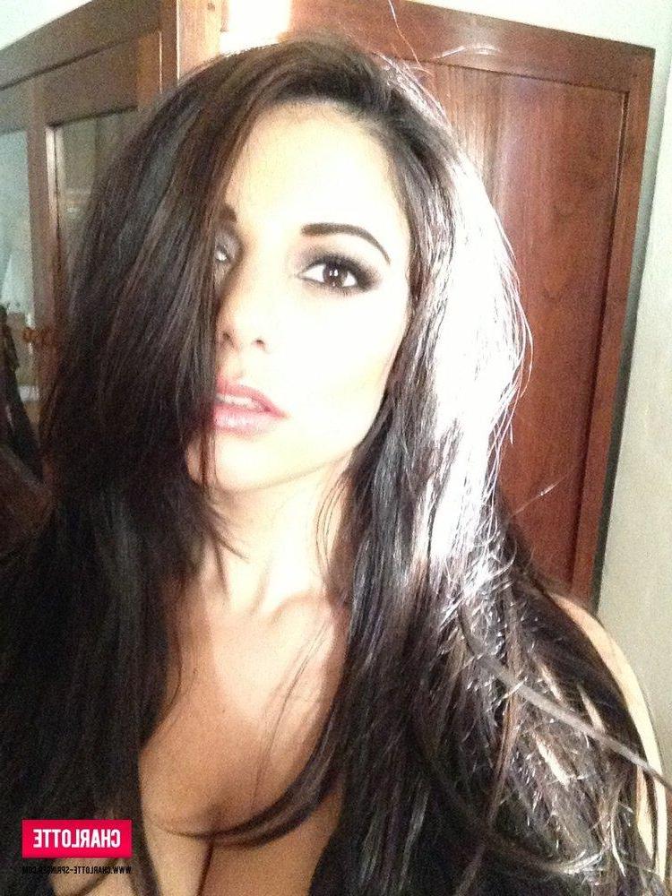 12P Charlotte strips from her tight black lingerie just for you