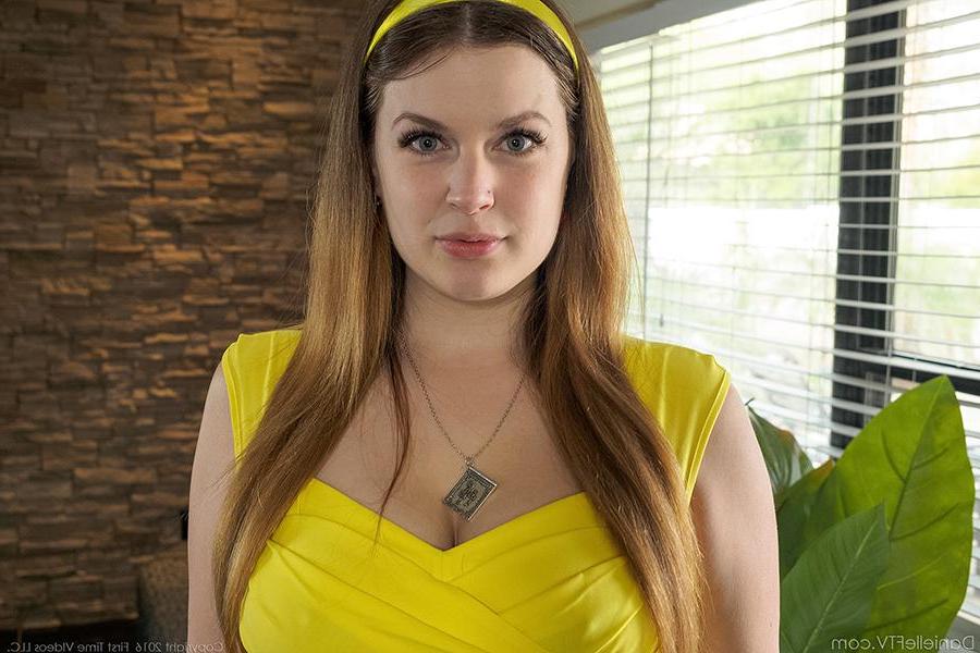 15P Danielle FTV shows you what's under her yellow dress