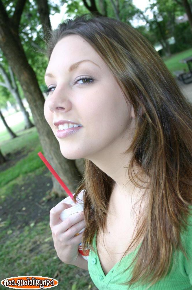 16P Pictures of teen Danyalicious giving you some upskirt shots outside