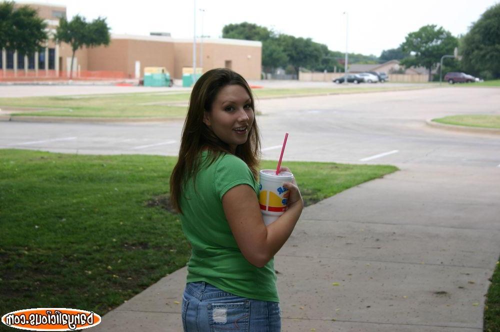 16P Pictures of teen Danyalicious giving you some upskirt shots outside