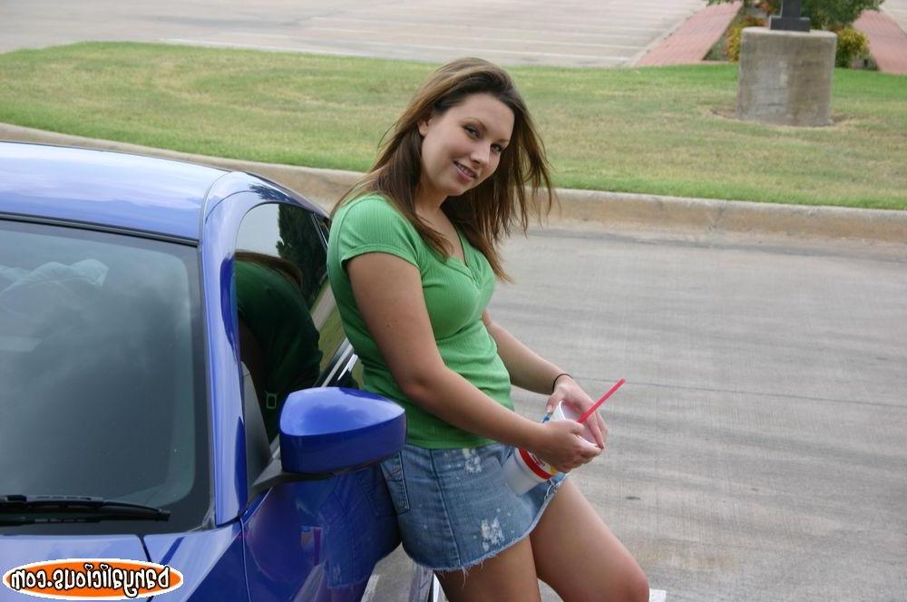 16P Pictures of teen Danyalicious giving you some upskirt shots outside