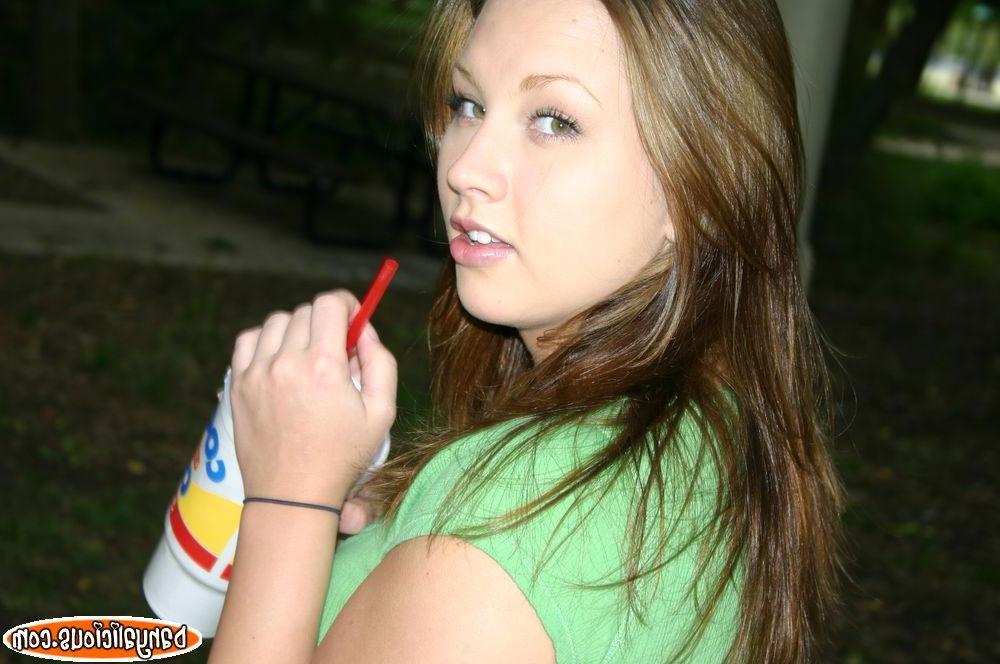 16P Pictures of teen Danyalicious giving you some upskirt shots outside