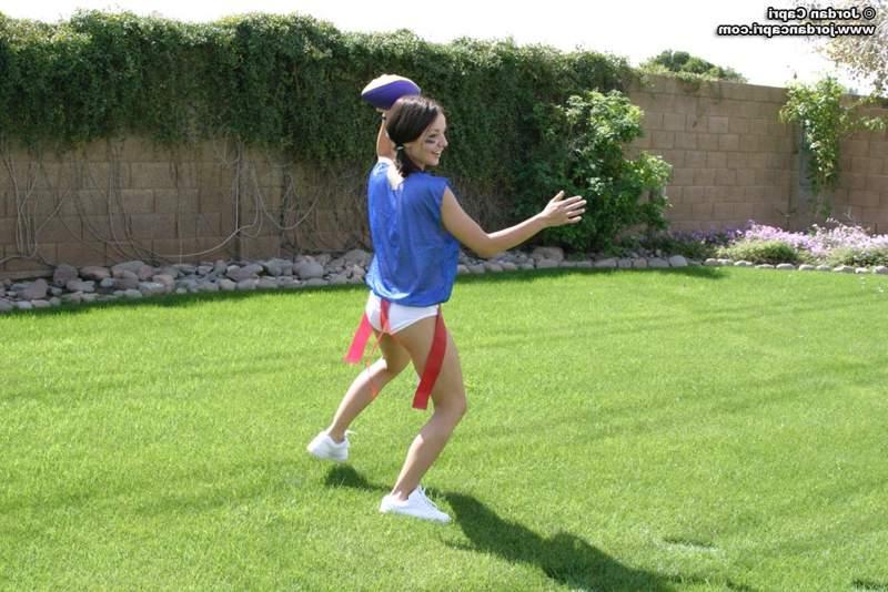 15P teen girls play outside