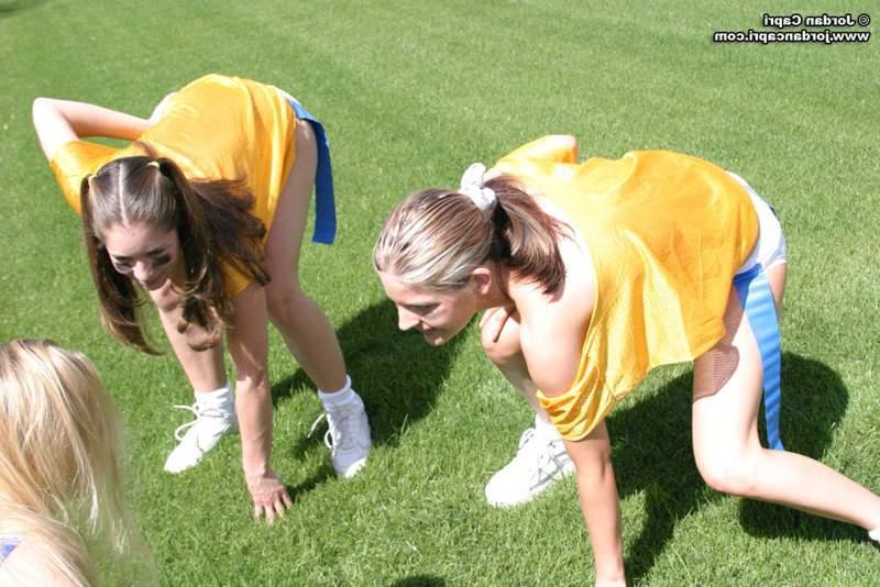 15P teen girls play outside