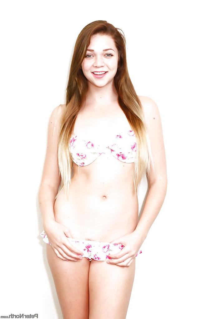 16P Cute teenage babe with tiny tits Jessie Andrews slipping off her lingerie