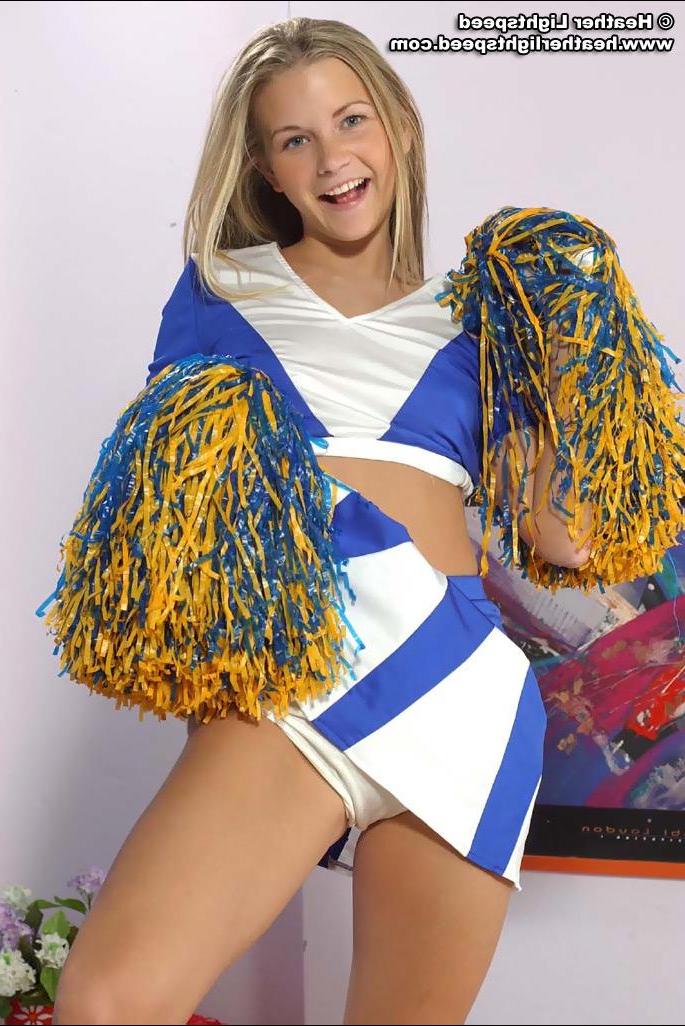 20P Pictures of a cheerleader getting naked and fingering her pussy