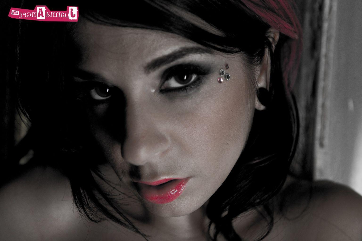 15P Pictures of Joanna Angel giving you some b&w gothic glam