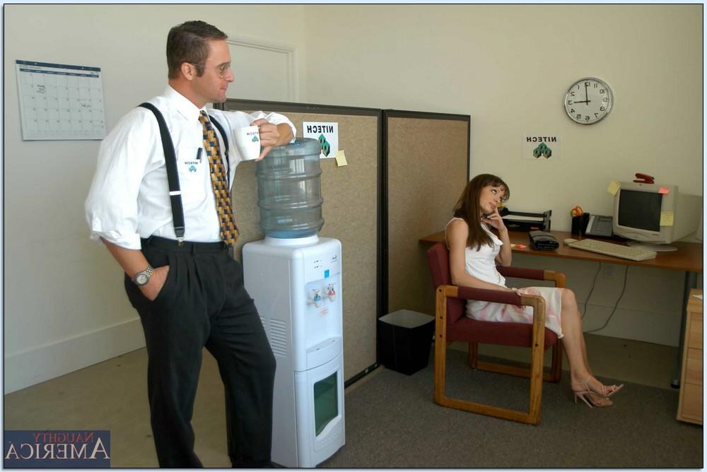 16P Sexy Vanessa Lane strips off miniskirt for hot fucking in the office