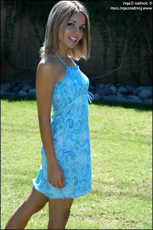 19P Pictures of teen model Jordan Capri looking pretty outside