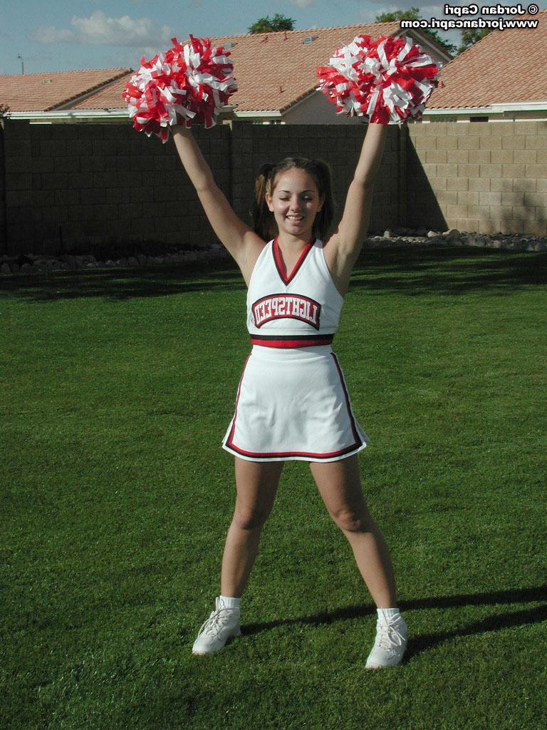 20P Cheerleader Jordan Capri cheers with no panties on