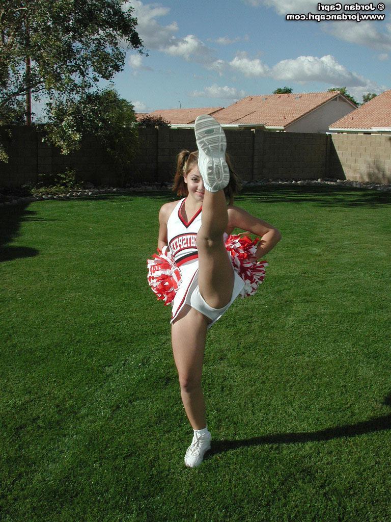 20P Cheerleader Jordan Capri cheers with no panties on