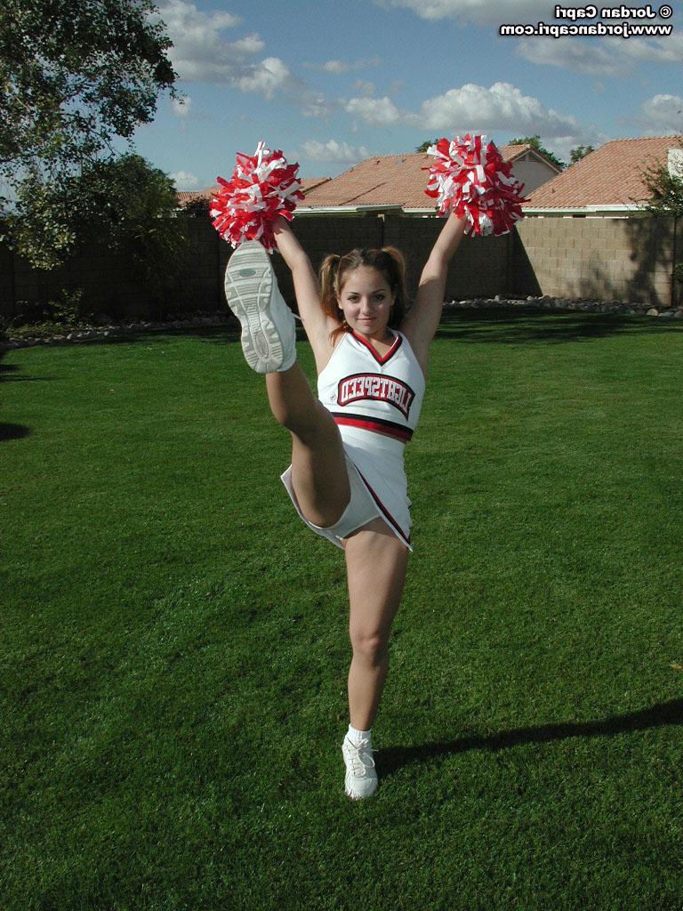20P Cheerleader Jordan Capri cheers with no panties on