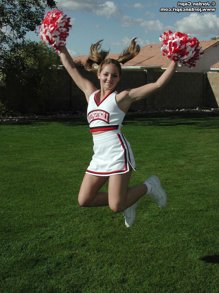 20P Cheerleader Jordan Capri cheers with no panties on