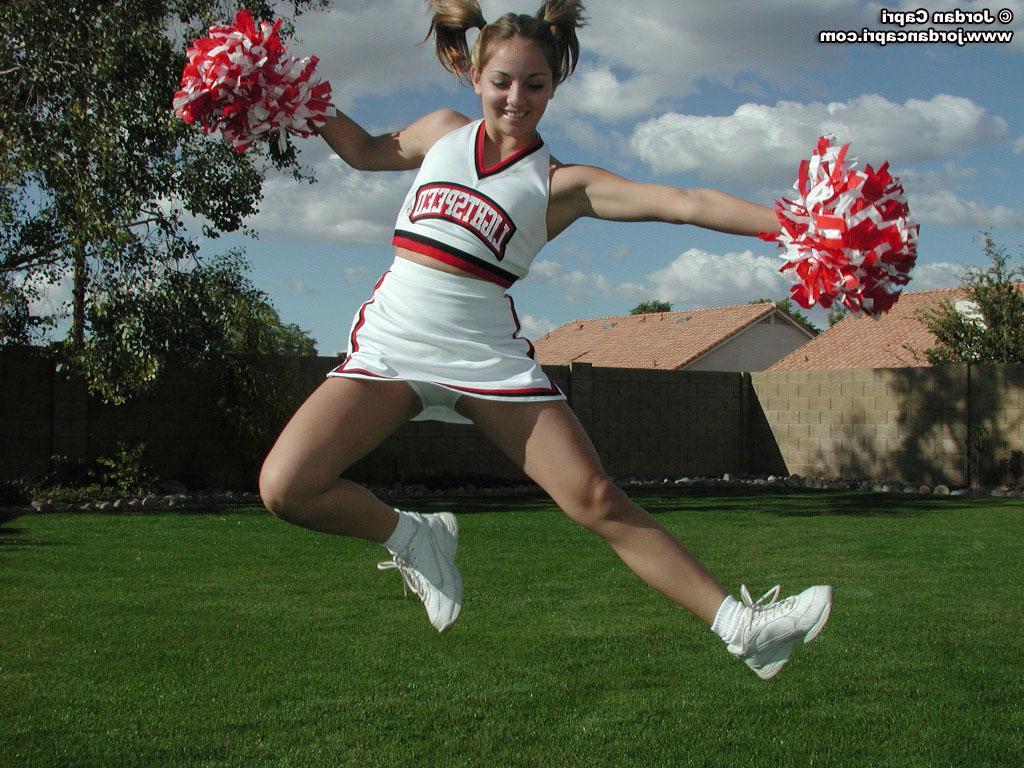 20P Cheerleader Jordan Capri cheers with no panties on