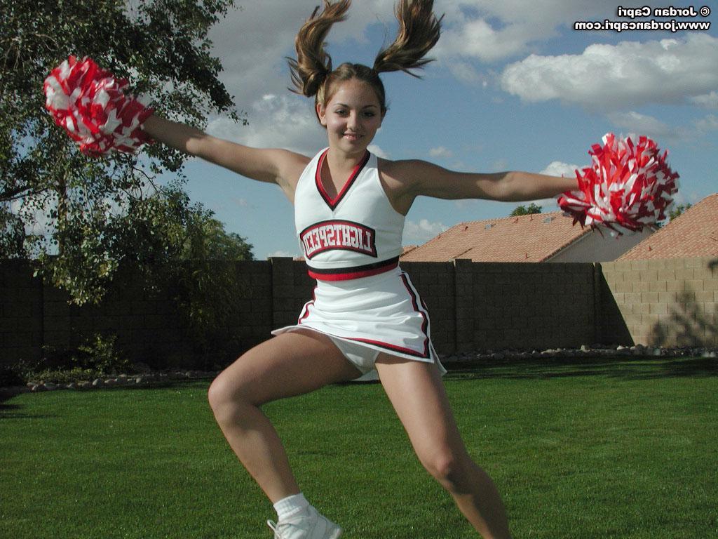 20P Cheerleader Jordan Capri cheers with no panties on