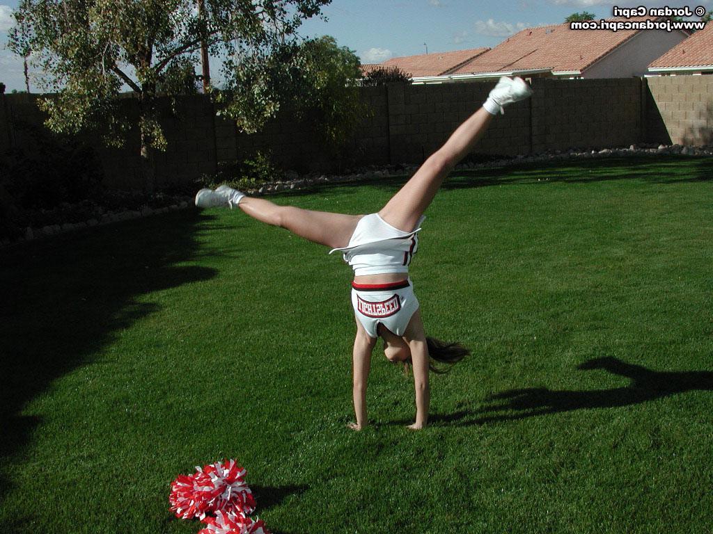 20P Cheerleader Jordan Capri cheers with no panties on