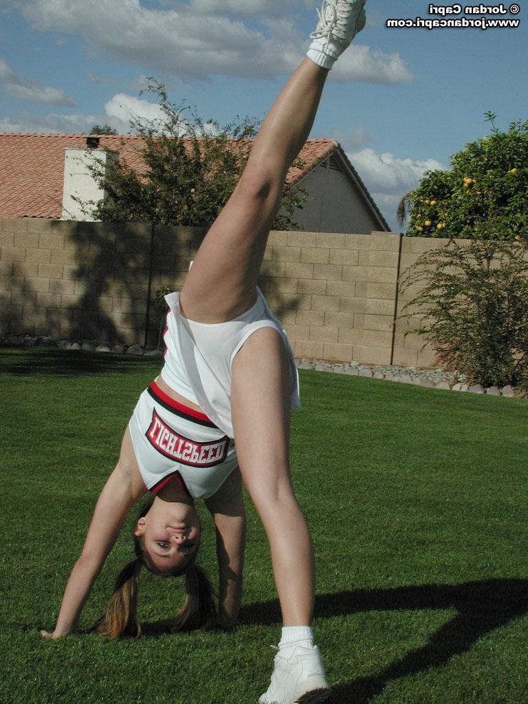 20P Cheerleader Jordan Capri cheers with no panties on