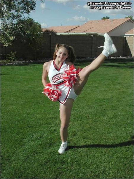 18P Jordan Capri upskirt cheerleader