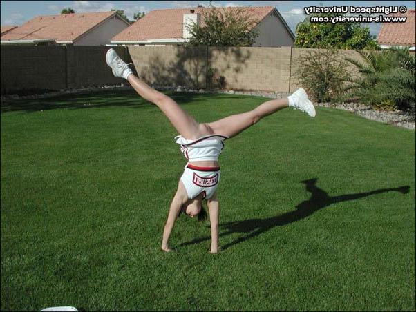 18P Jordan Capri upskirt cheerleader