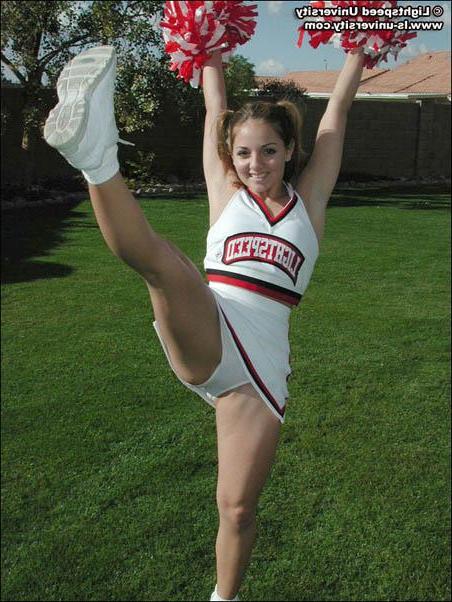 18P Jordan Capri upskirt cheerleader