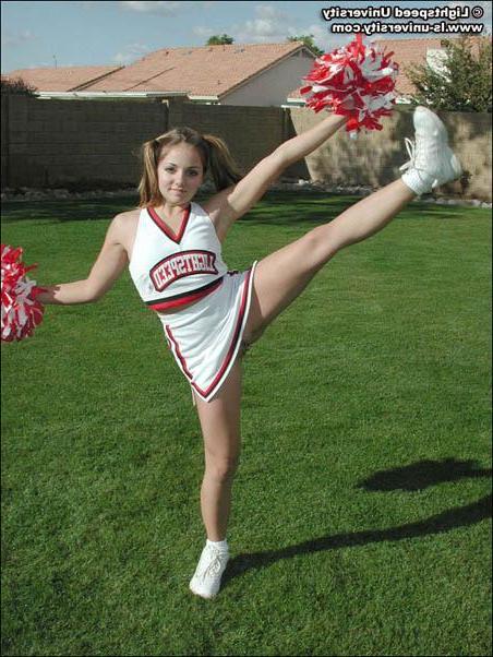 18P Jordan Capri upskirt cheerleader