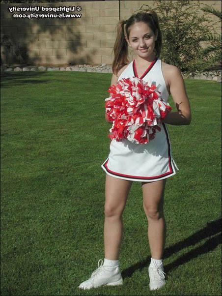 18P Jordan Capri upskirt cheerleader