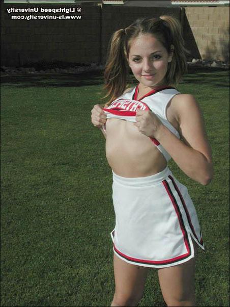 18P Jordan Capri upskirt cheerleader