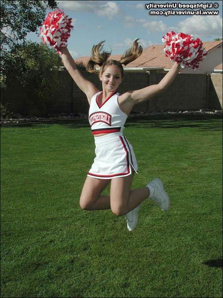 18P Jordan Capri upskirt cheerleader
