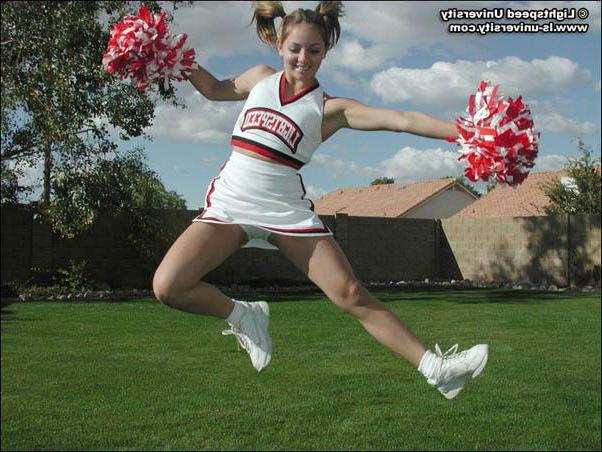 18P Jordan Capri upskirt cheerleader