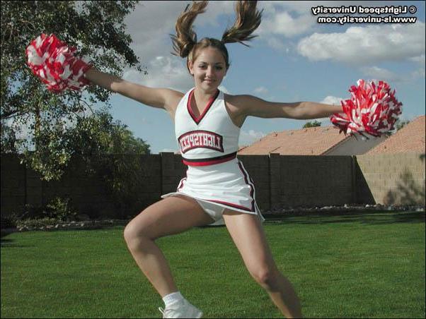 18P Jordan Capri upskirt cheerleader