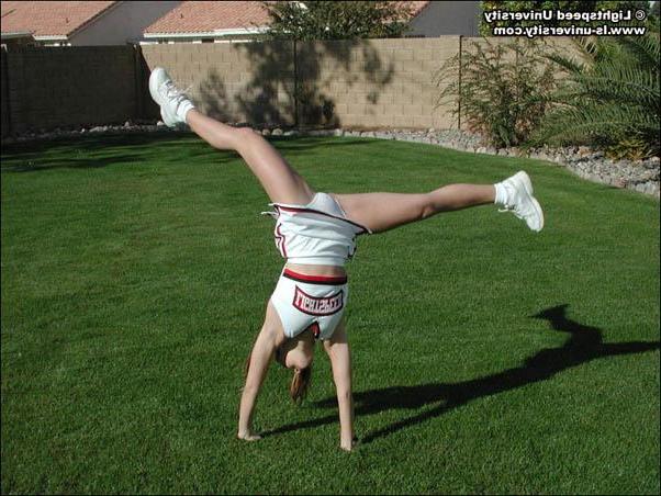 18P Jordan Capri upskirt cheerleader