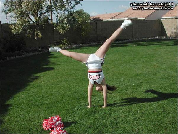 18P Jordan Capri upskirt cheerleader