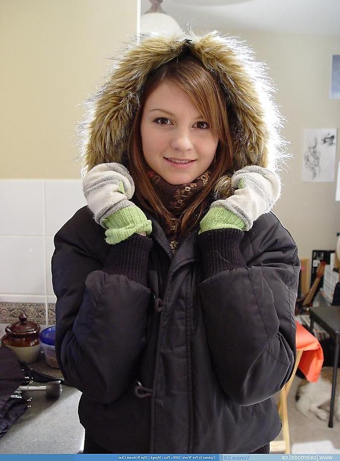 20P Pictures of Josie Model trying to stay warm until you warm her up