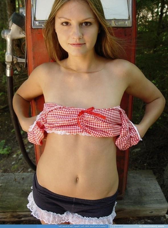 15P Josie Model teases by the gas pump