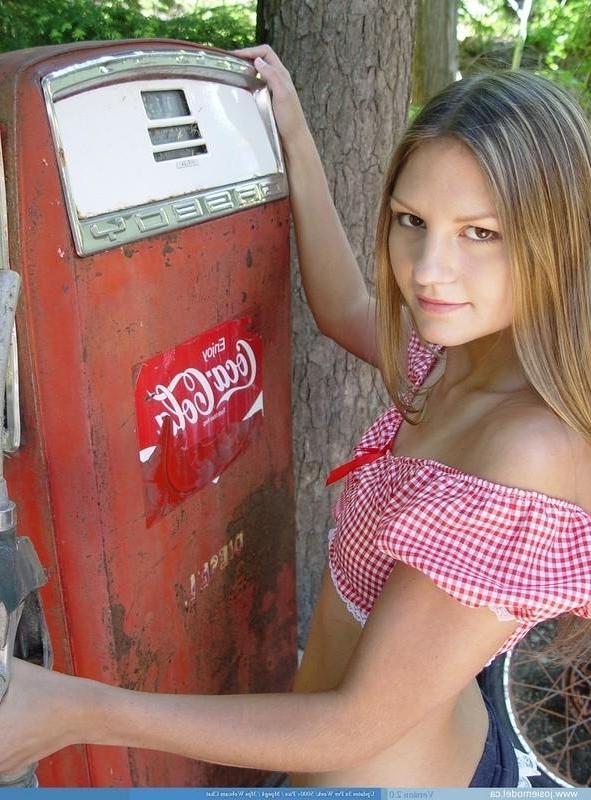 15P Josie Model teases by the gas pump