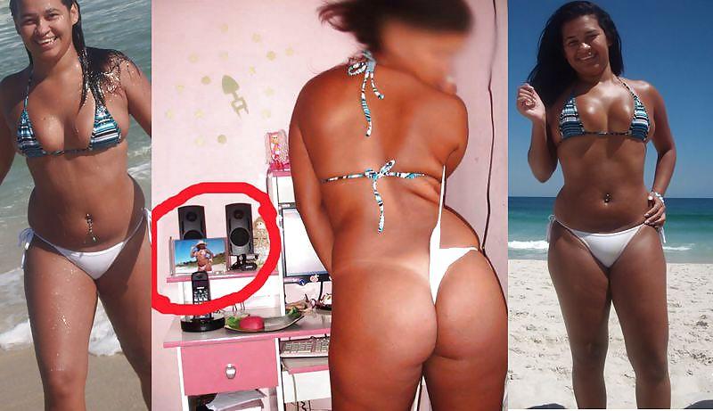 14P Bk Brazilian Wife dressed undressed