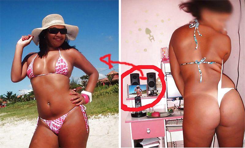 14P Bk Brazilian Wife dressed undressed