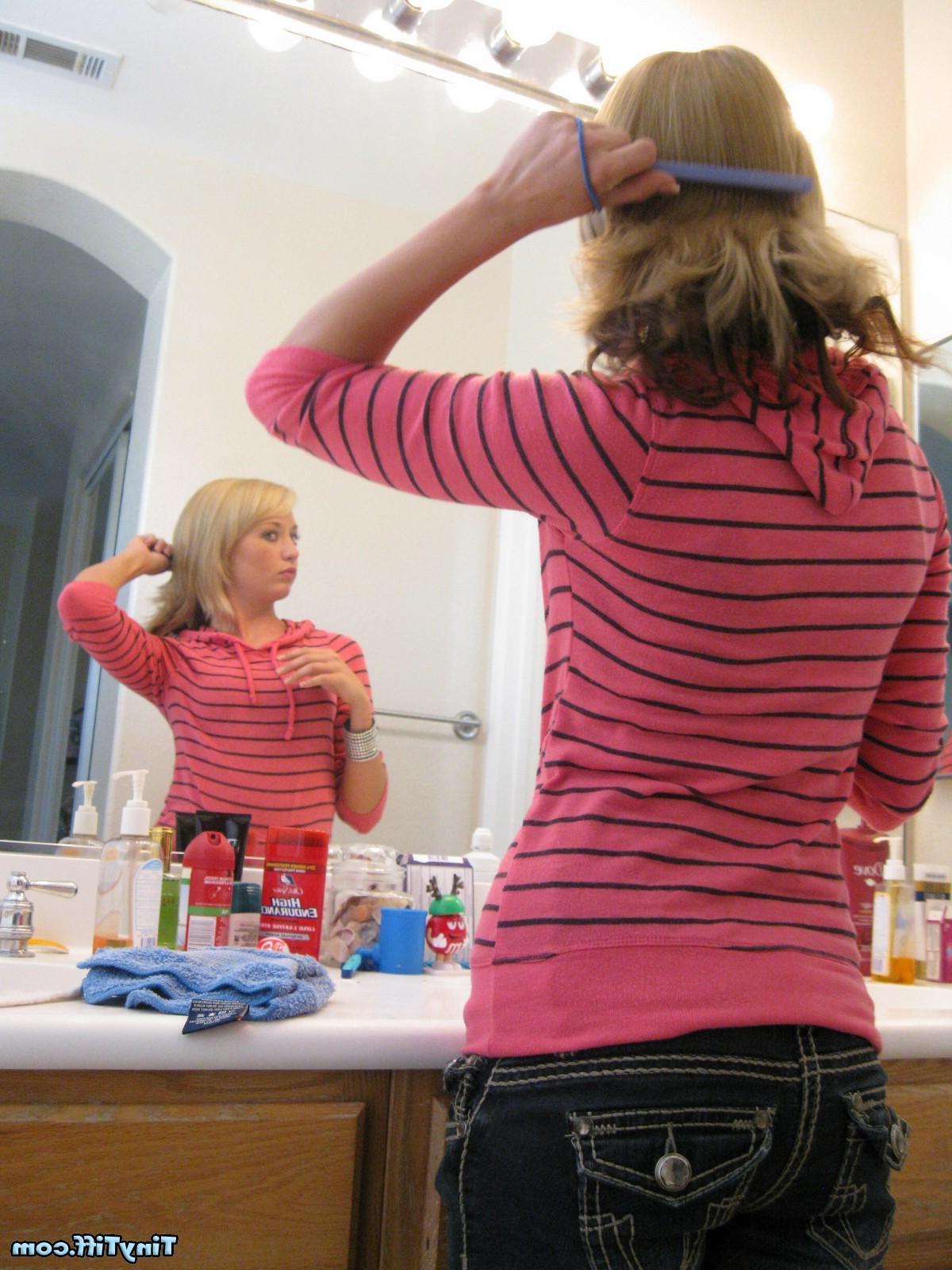 16P A behind-the-scenes peek at Tiff doing her hair