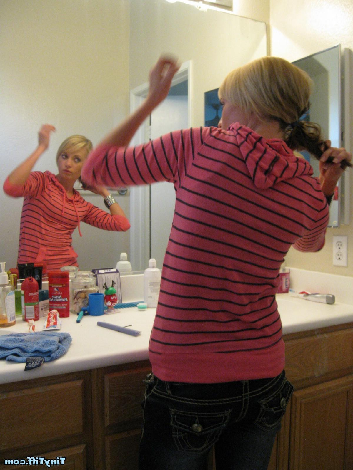 16P A behind-the-scenes peek at Tiff doing her hair