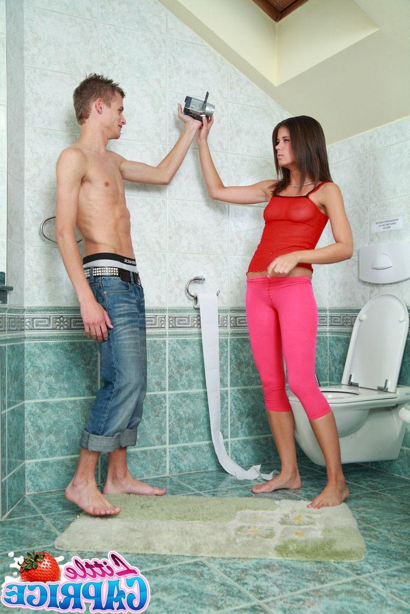 15P Pictures of teen amateur Little Caprice getting fucked in a bathroom