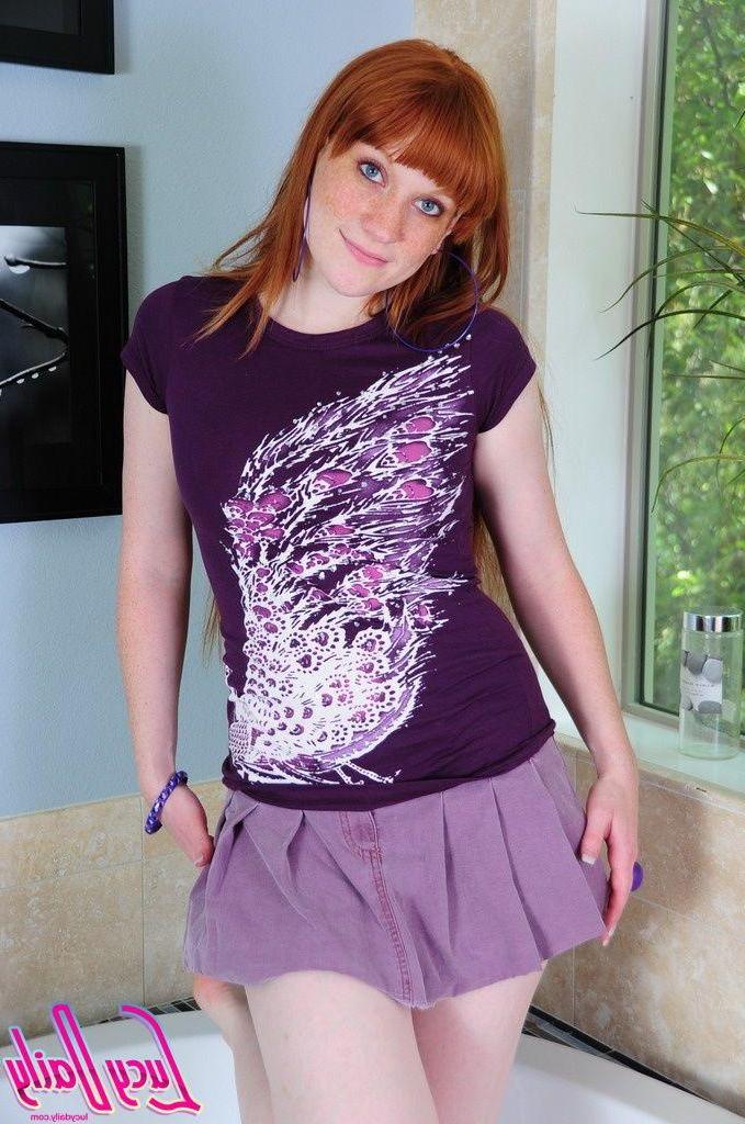 20P Pictures of teen cutie Lucy Daily pleasuring her tight wet pussy