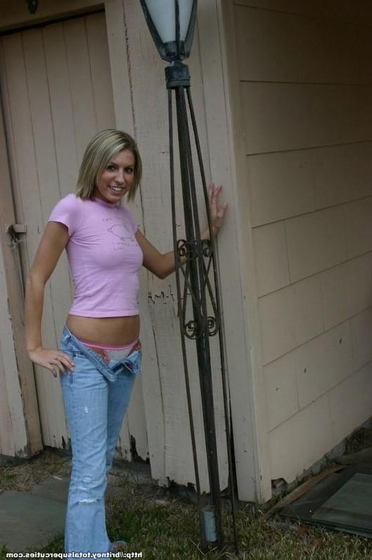 18P Britney showing off her thong through her jeans